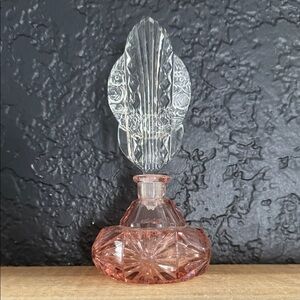 Vintage Pink Depression Glass Perfume Bottle